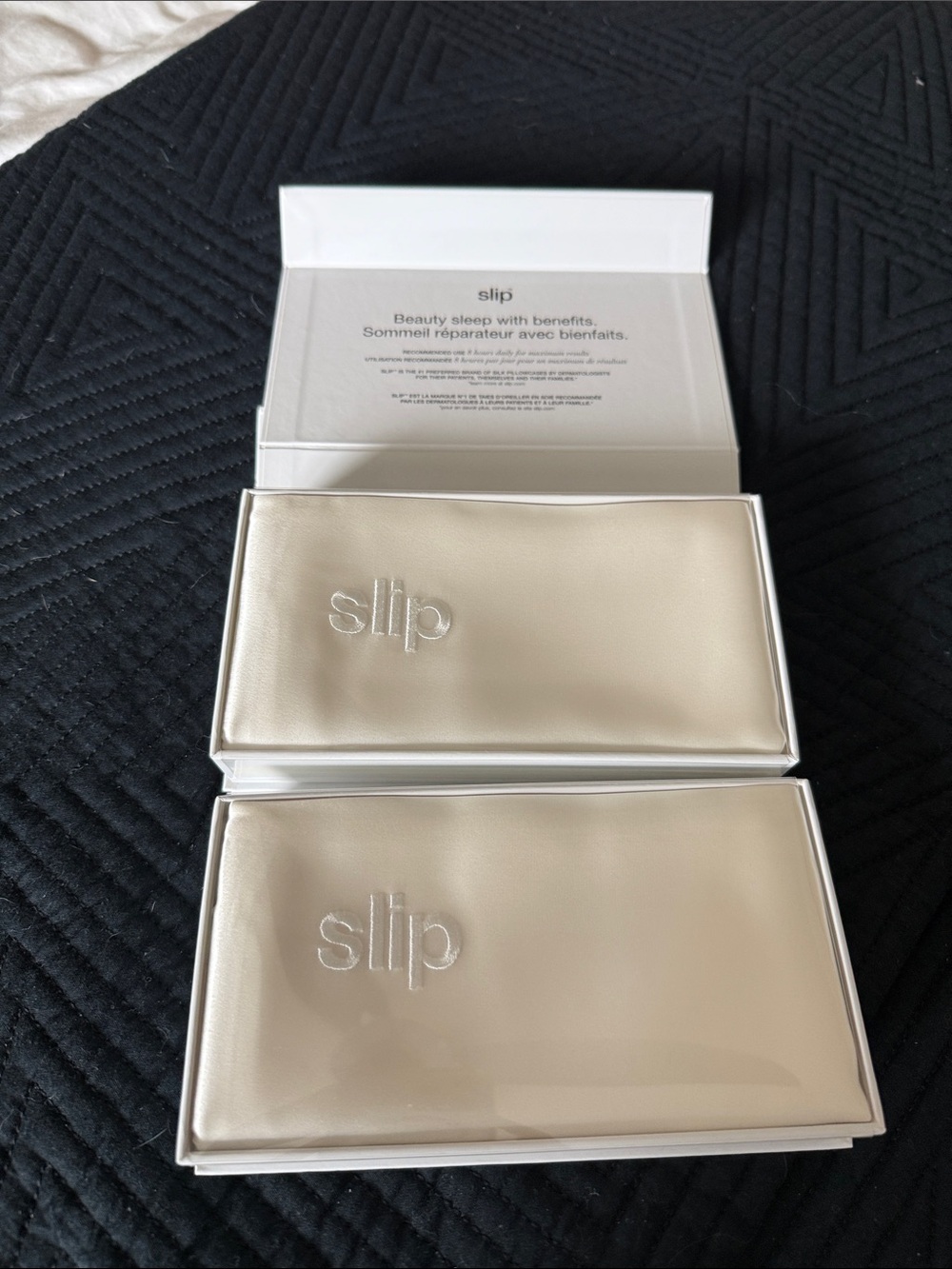 Slip Silk Pillowcase Pair in Ivory Champagne